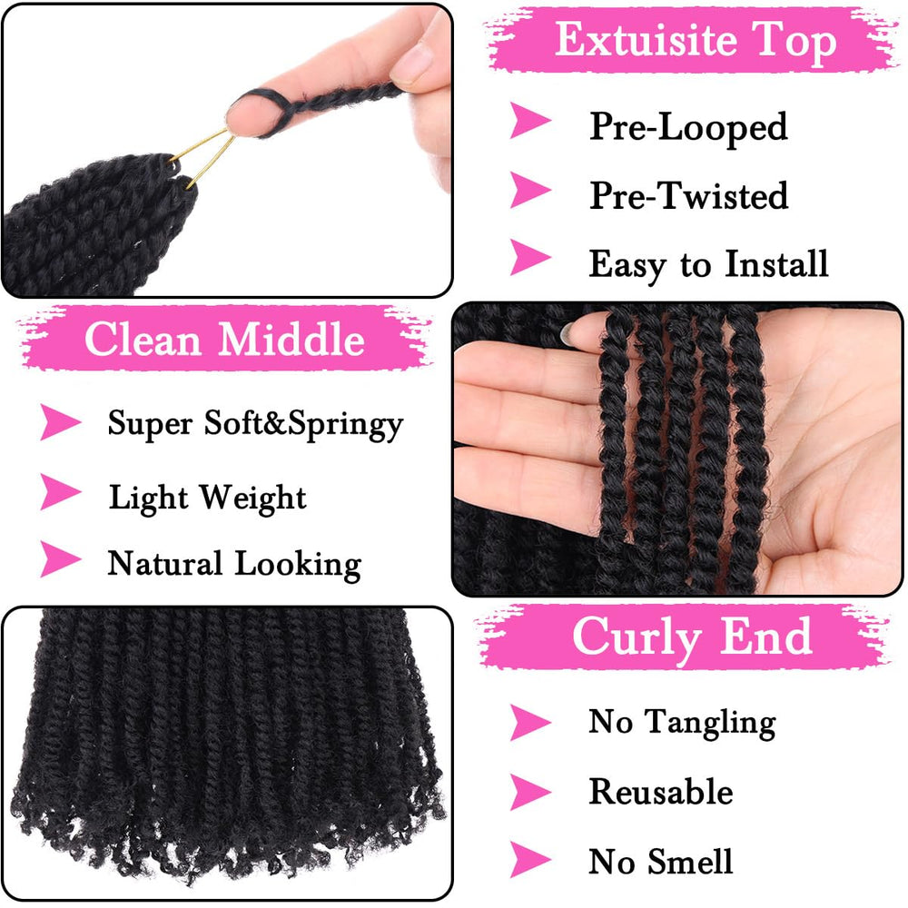 COOKOO micro twist crochet hair pack-8 packs layout emphasizes bundle-ready for full-head styling.