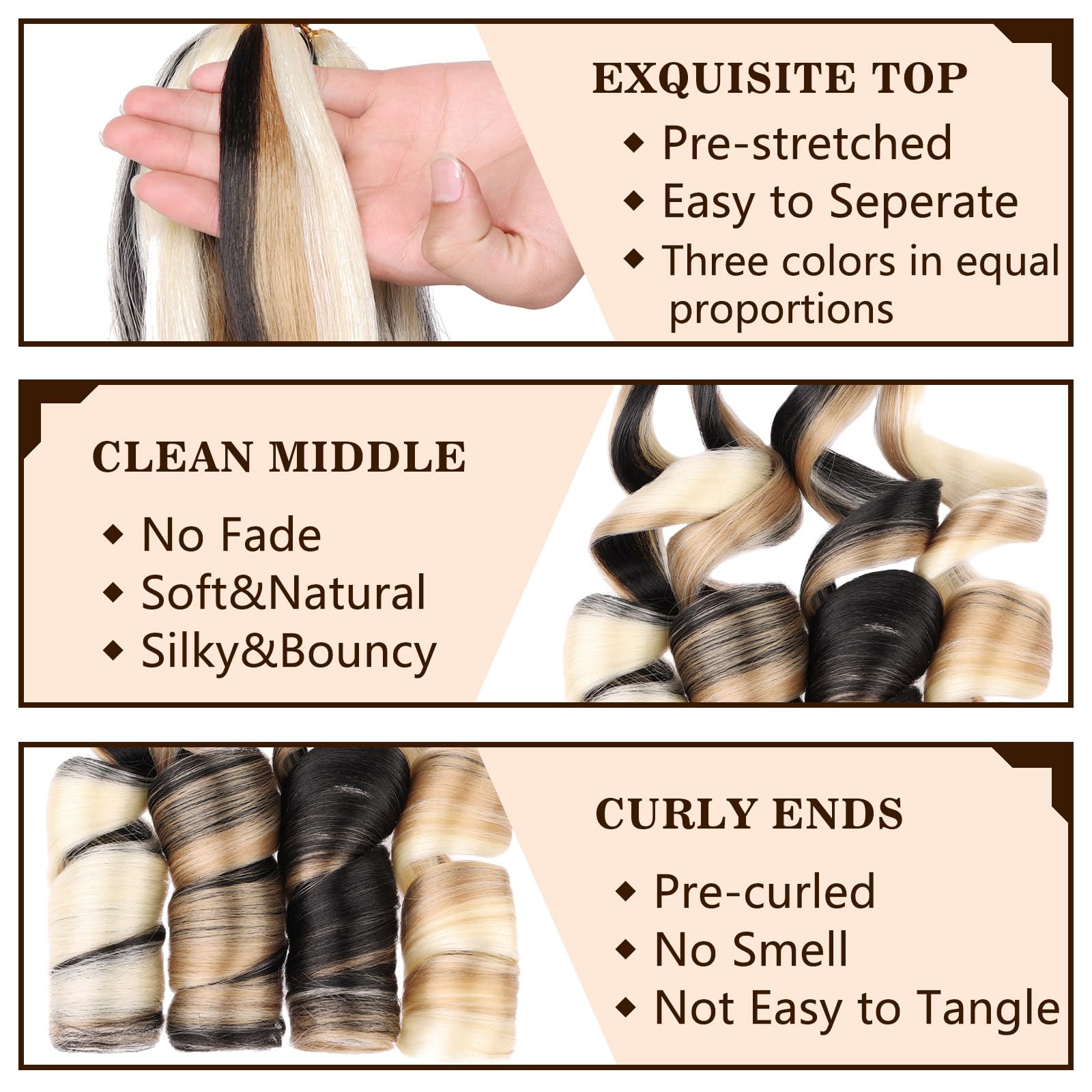 COOKOO 9-packs set highlights versatile attachment options for quick, stylish braids.