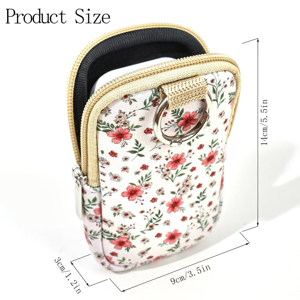 COOKOOKY mini sanitizer pouch zipper detail, durable and easy to access.