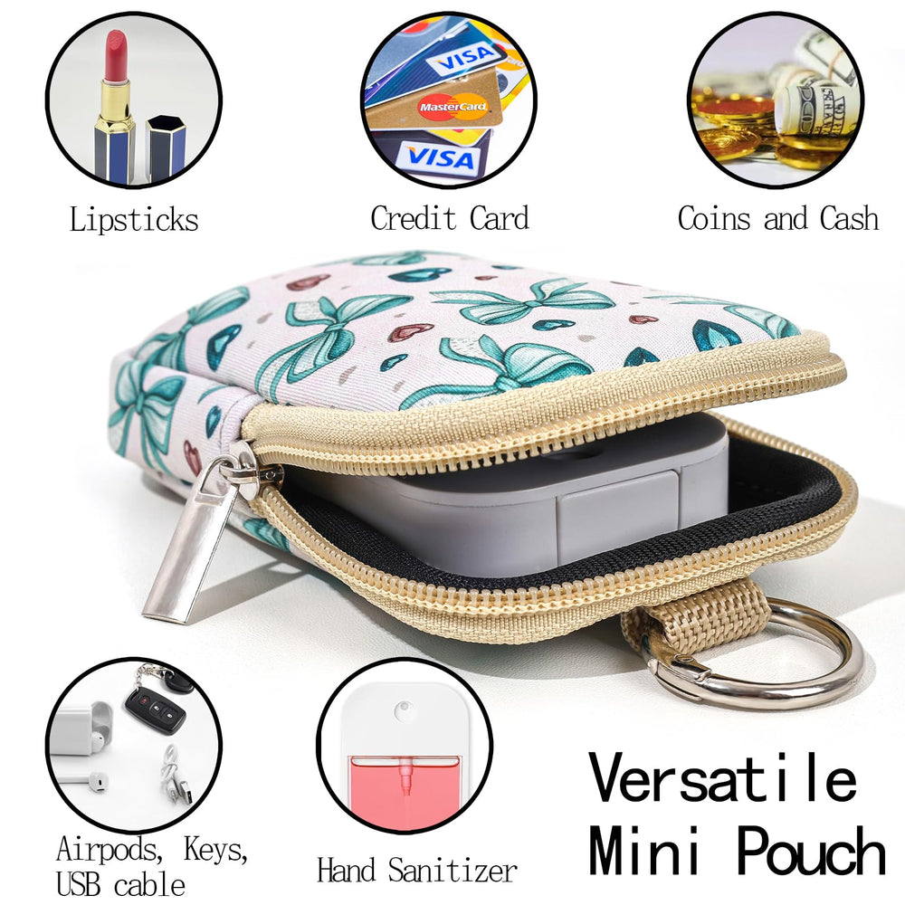 COOKOOKY multi-functional pouch fits cards, keys, and makeup