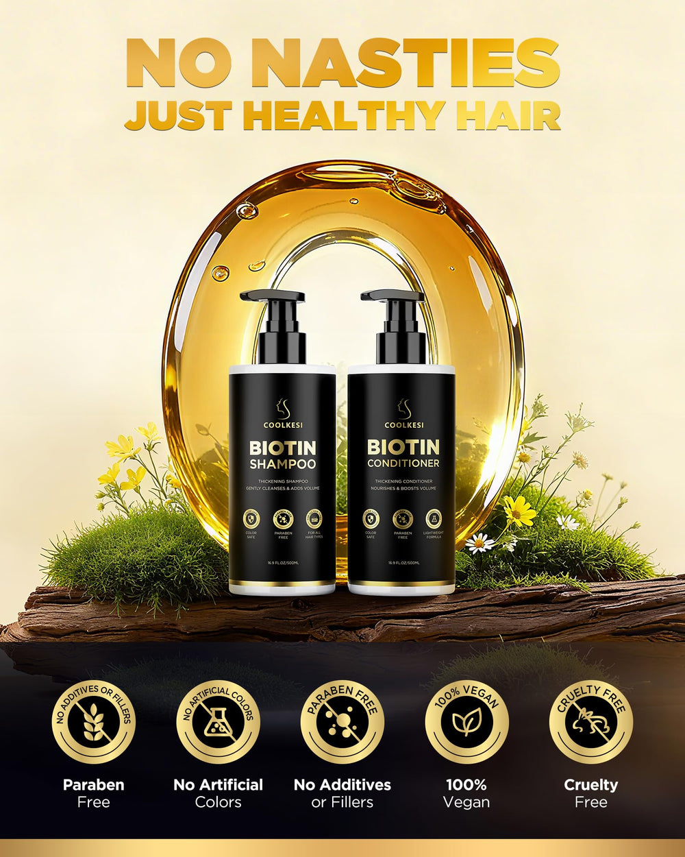 COOLKESI salon-soft finish hair aftercare highlight for shine.
