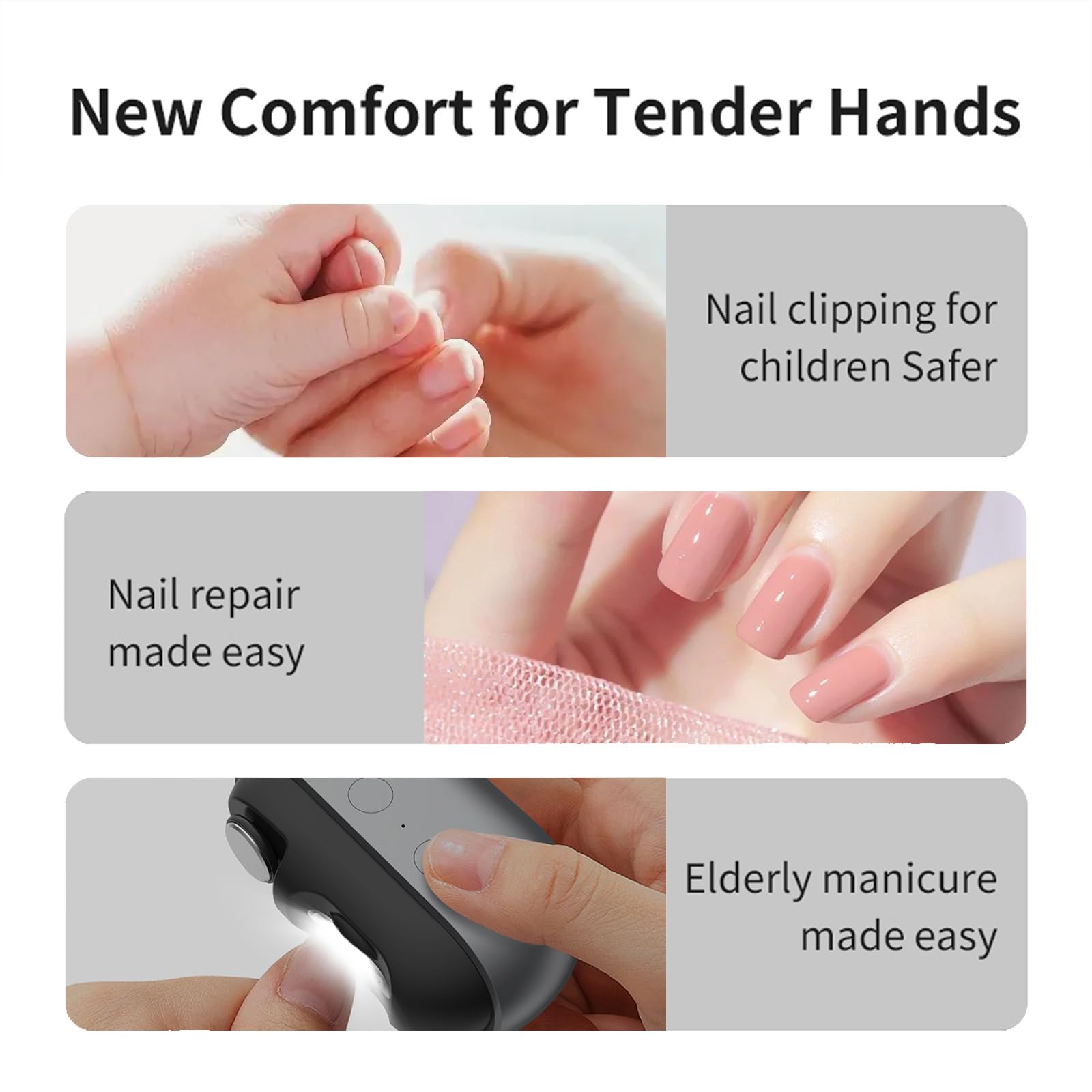 Coolord Easy Clip Nail Clippers polish function smooths nails after clipping