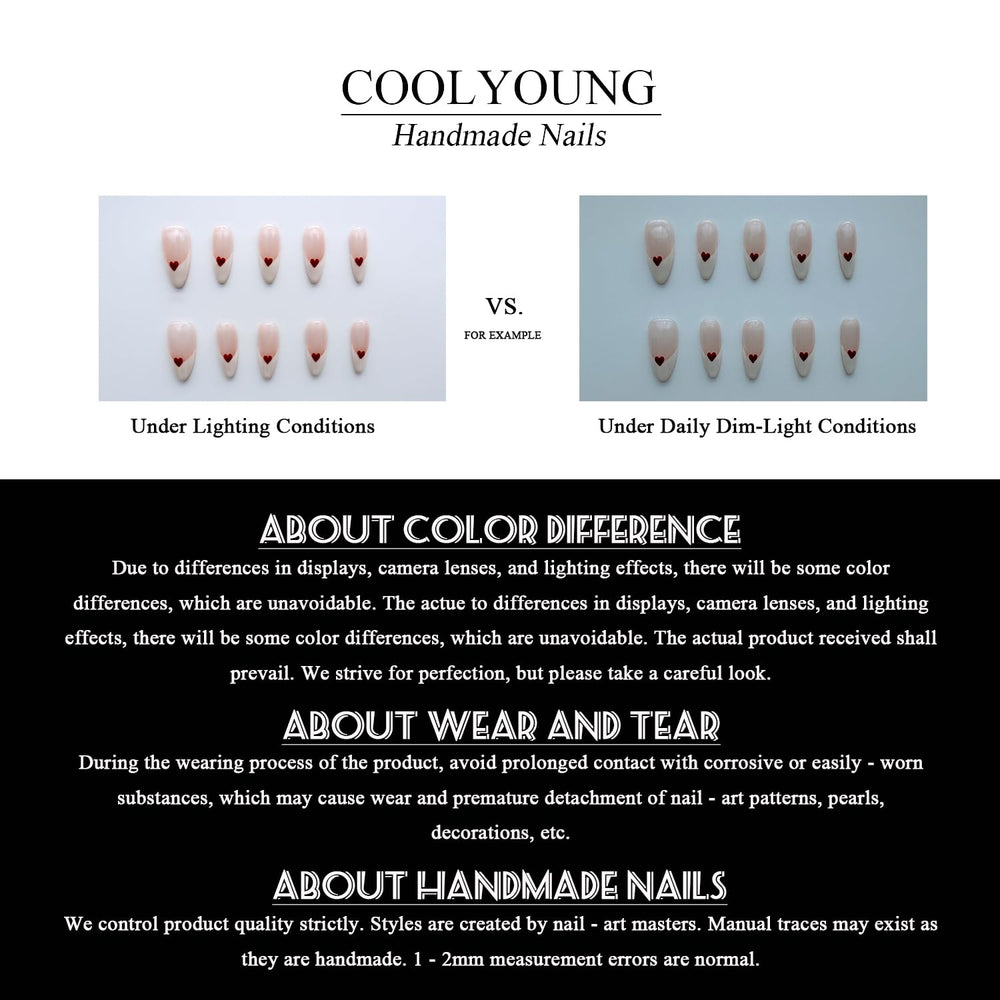COOLYOUNG care tips for long-lasting wear and easy removal.