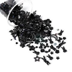 cooslim glittery, translucent charms pair with beads for sparkling effects