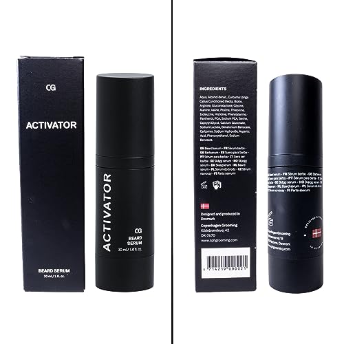 Copenhagen Grooming Activator Serum nourishes follicles for balanced beard growth.