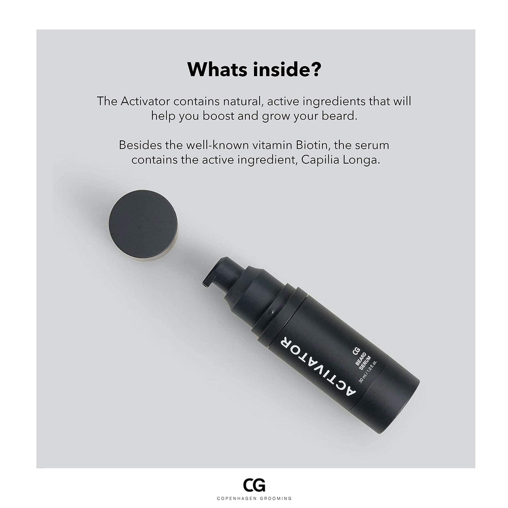Copenhagen Grooming Lifestyle Shot shows premium beard care setup.