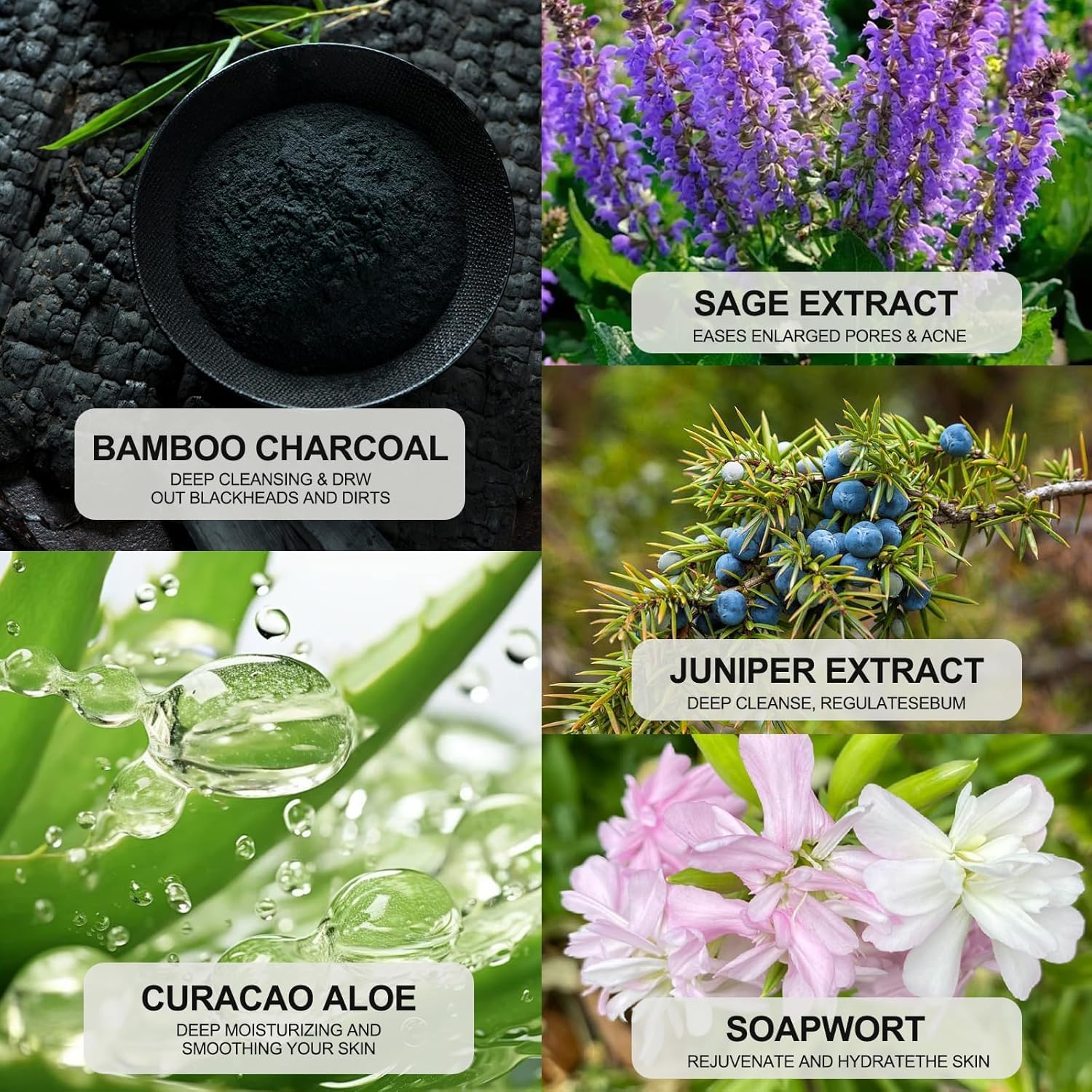 Coperalcool Bamboo Charcoal Mask with aloe vera nourishes skin and brightens