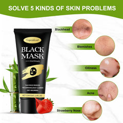 Coperalcool Charcoal Mask close-up demonstrates deep pore cleansing and oil balance