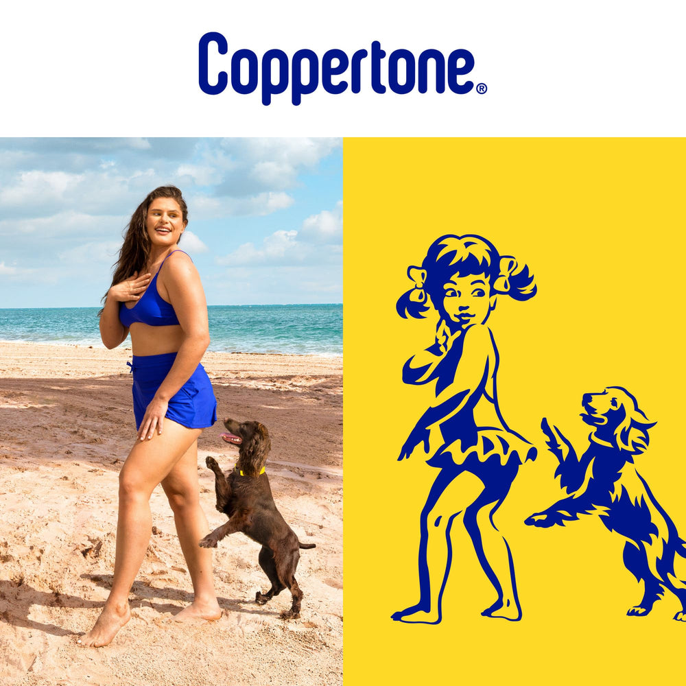 Skin after application appears smooth and non-greasy with Coppertone Sport lotion.