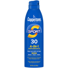 Coppertone Sport Spray angle-application for quick, even coverage.