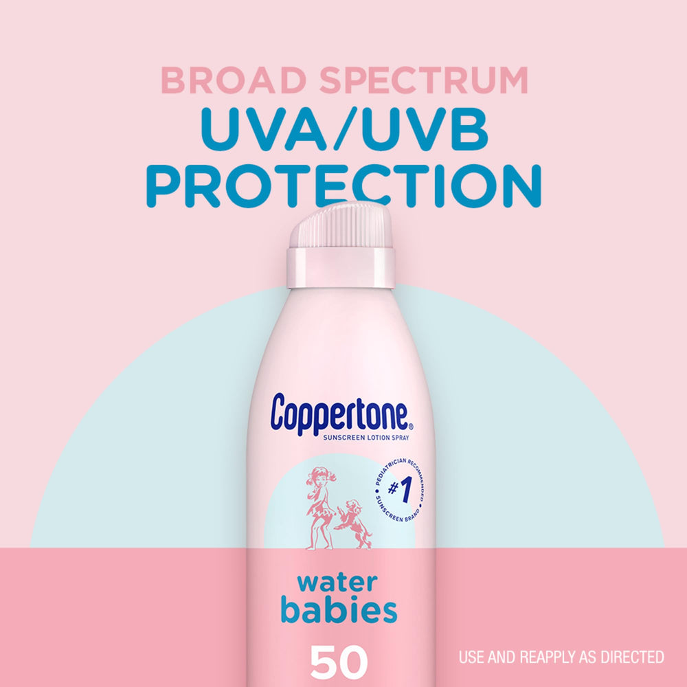 Coppertone WaterBabies 6 ounce can ready for baby sunny days