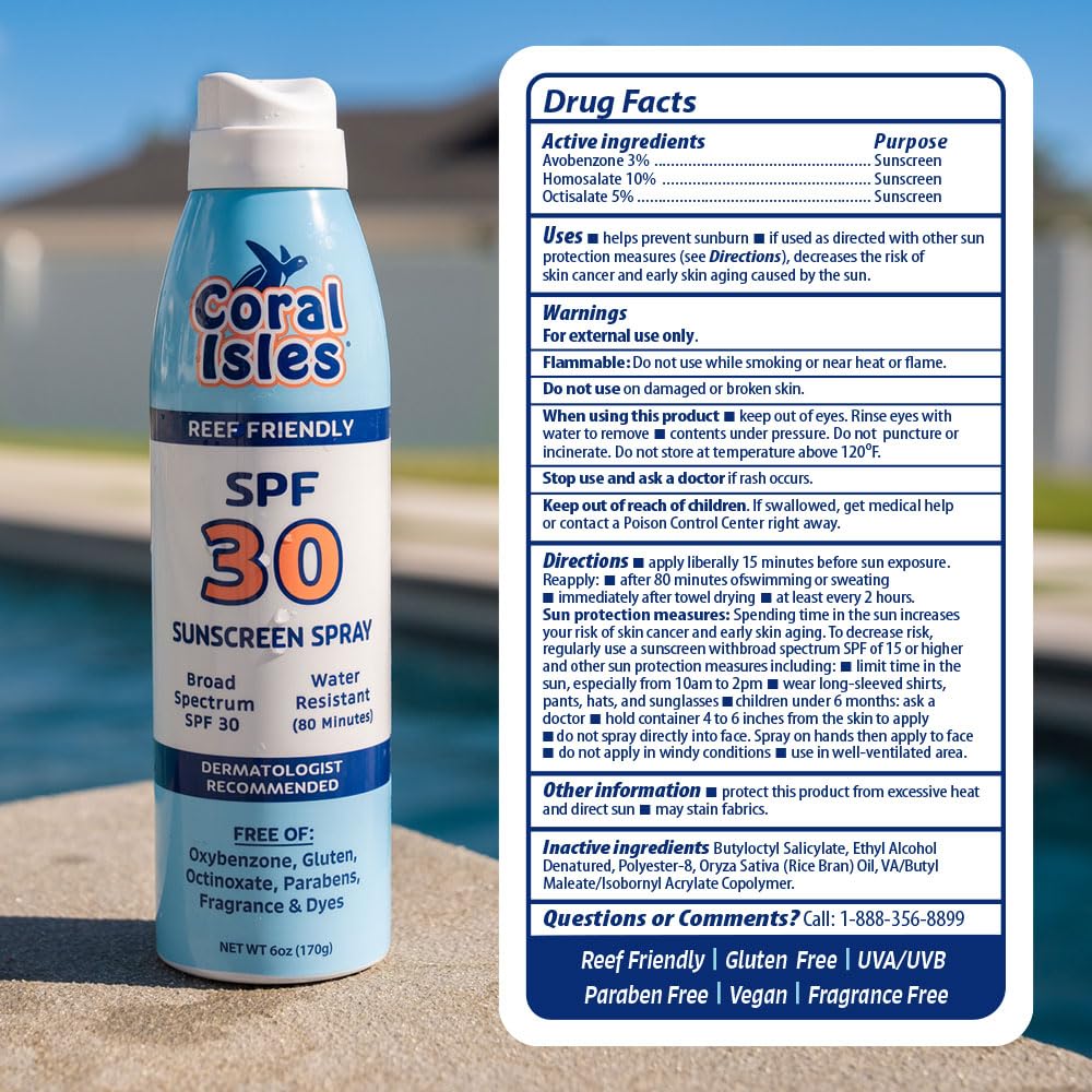 Cap and spray nozzle ready for beach use with Coral Isles.