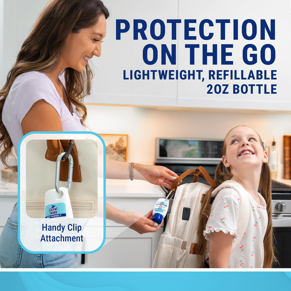 Coral Isles Sunscreen SPF 30 applied on skin for even coverage.