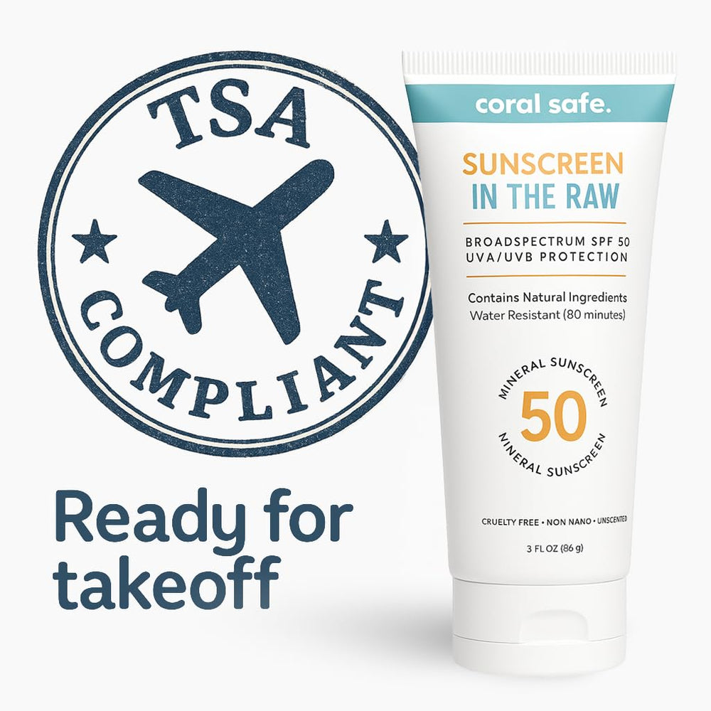 Coral Safe sunscreen applied on skin shows smooth, easy coverage for daily wear.