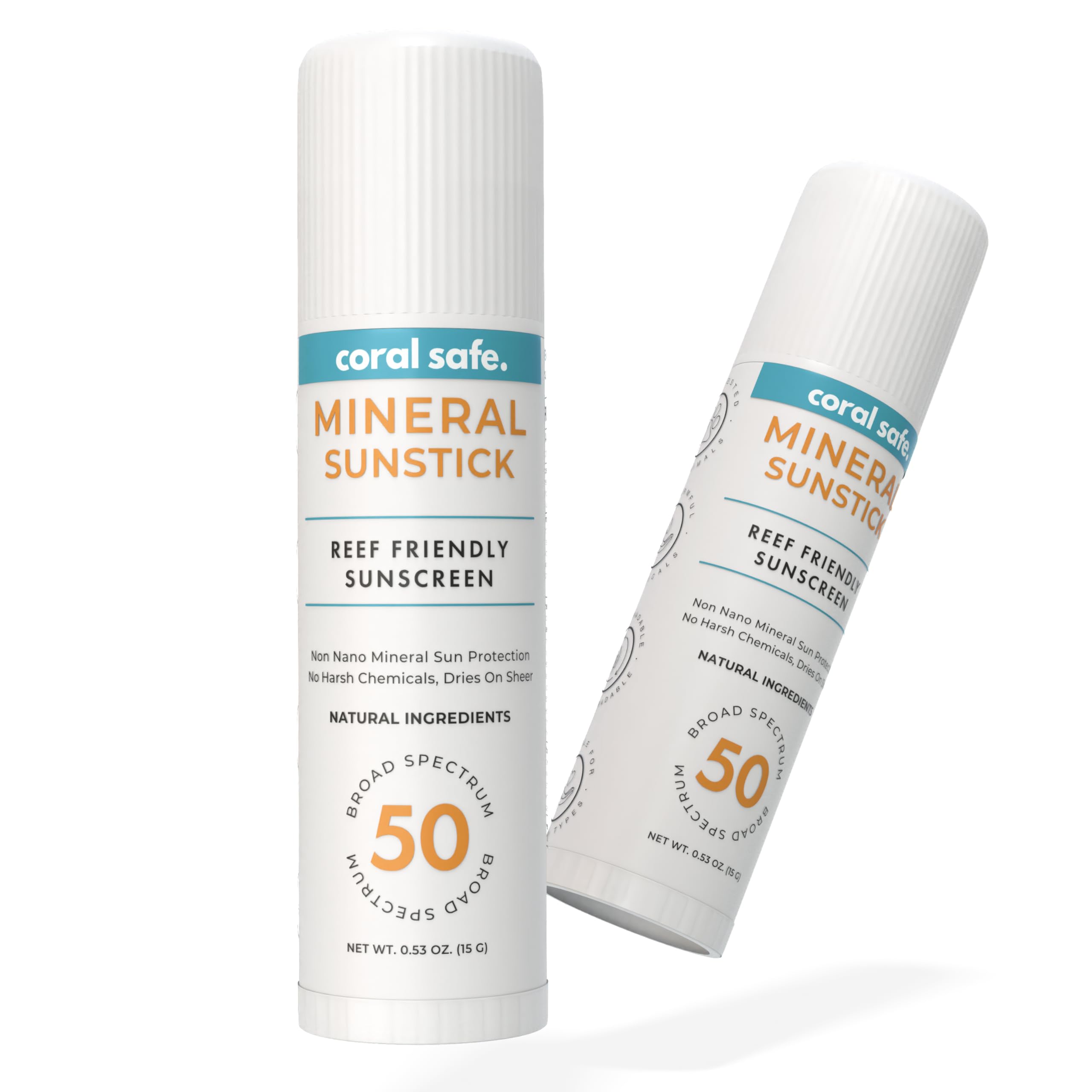 Coral Safe Reef Safe Sunscreen Stick 2Pack applied on skin for smooth mineral protection.