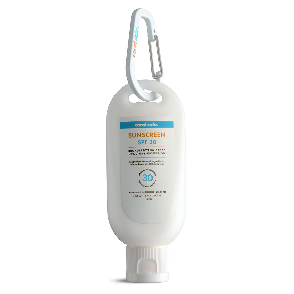 Coral Safe Reef Safe Sunscreen tube ready for daily outdoor application