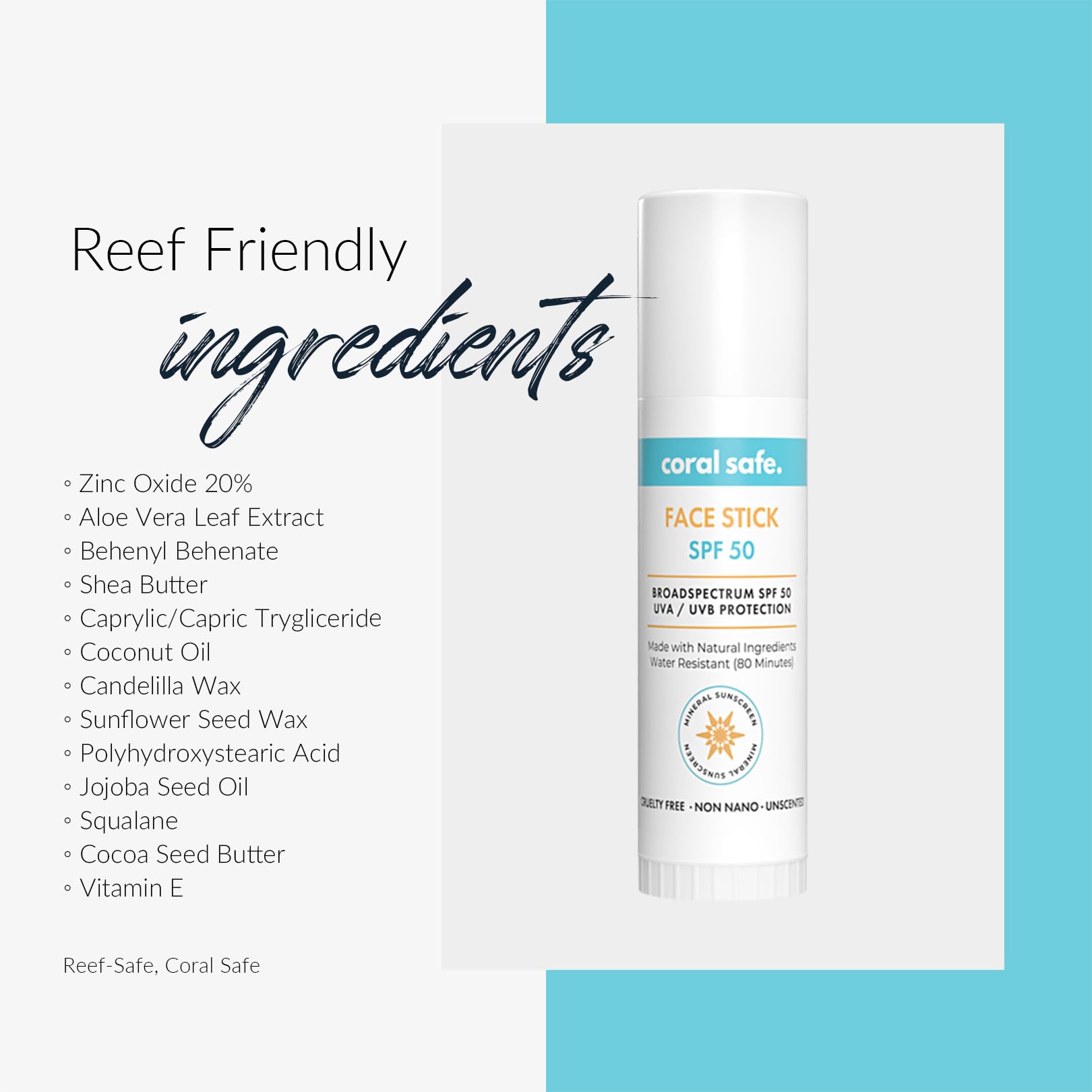 Coral Safe USA-made formula uses natural ingredients for daily use.
