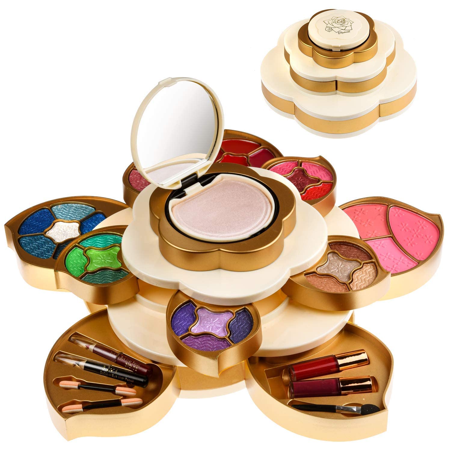 CoralBeau all-in-one makeup kit with flower palette, ideal for vibrant everyday looks.