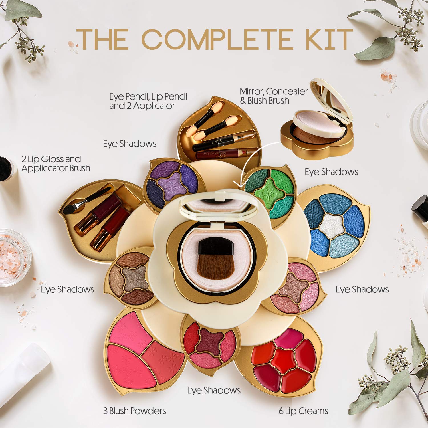 CoralBeau kit mirror included for quick touch-ups anywhere.