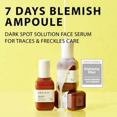 Coreana Ample:N Blemi Shot Serum dropper action—precise application for targeted spots.