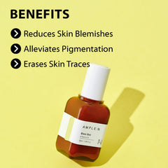 Coreana Ample:N Blemi Shot Serum texture swirl—smooths skin surface and aids absorption.