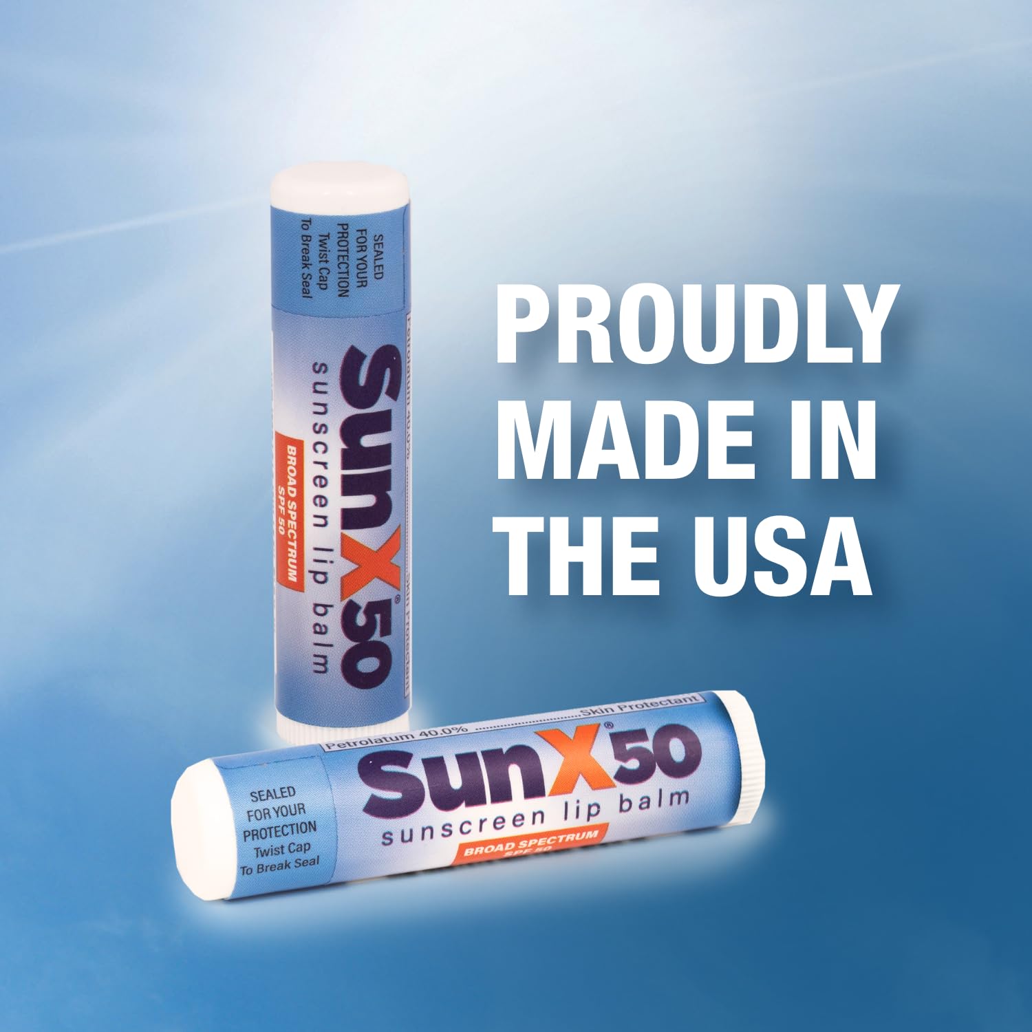 CoreTex Sun X 50 lip balm formula free of parabens and oxybenzone