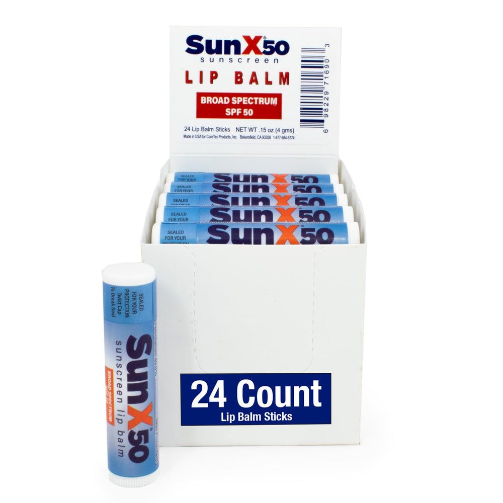 CoreTex Sun X 50 lip balm tube with SPF 50 for outdoor protection