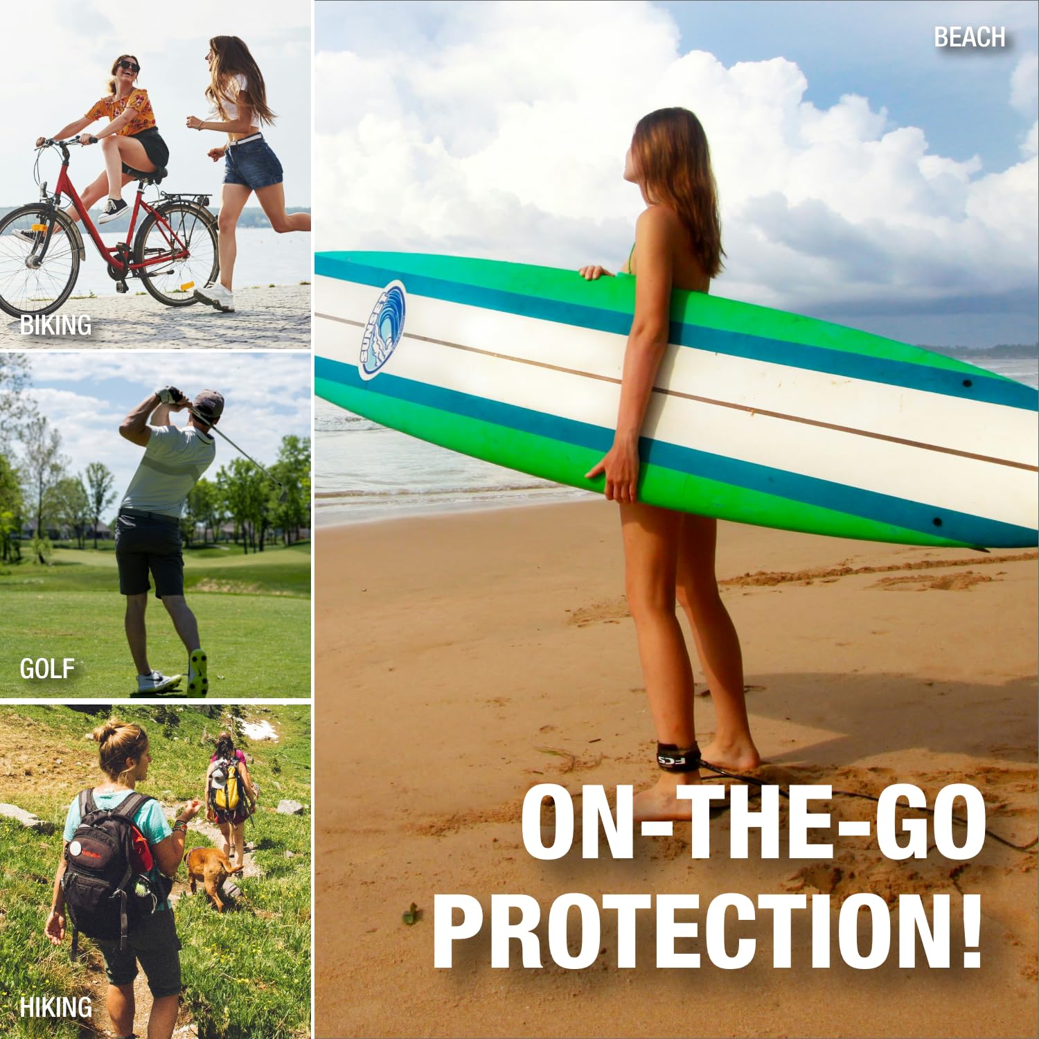 CoreTex Sun X 50 lip balm tube demonstrating water resistance for activities