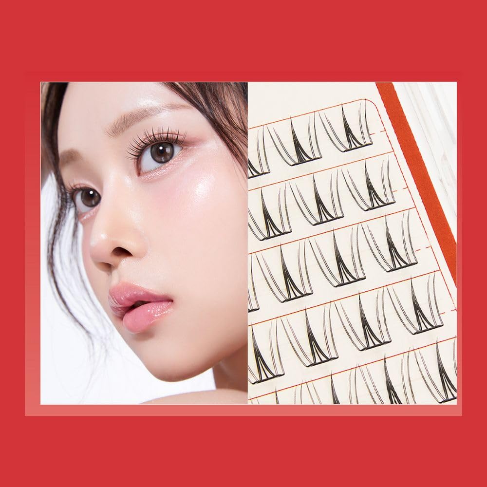 Coringco Toktok Hara Light Cherry Coke design lashes with a playful bold accent.
