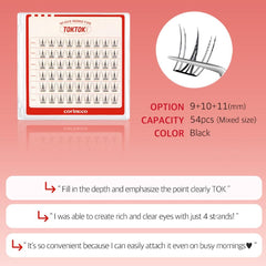 Coringco Toktok Hara Light Wink design lashes create defined eyes for events.
