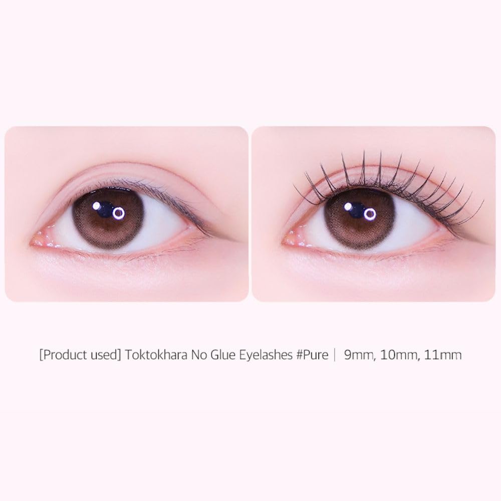 Lashes shown with 9–11 mm length options for natural to bold looks.