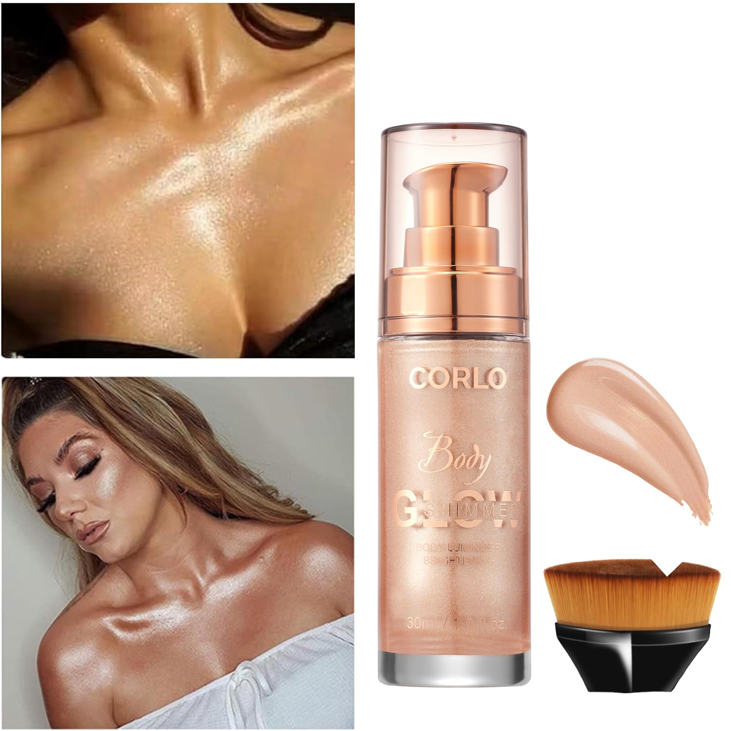 Corlo Waterproof Glitter finish stays put through day-to-night wear.