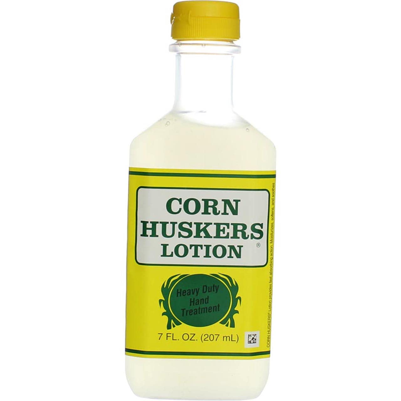 Corn Huskers Oil-Free Hand Lotion label close-up with easy-to-read usage
