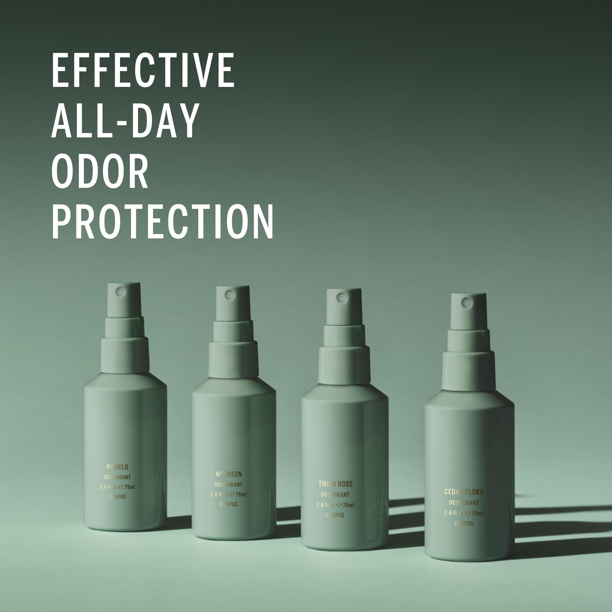 Corpus Cedar Flora Deodorant Spray bottle-dispense demonstrates easy, even application and long-lasting odor control