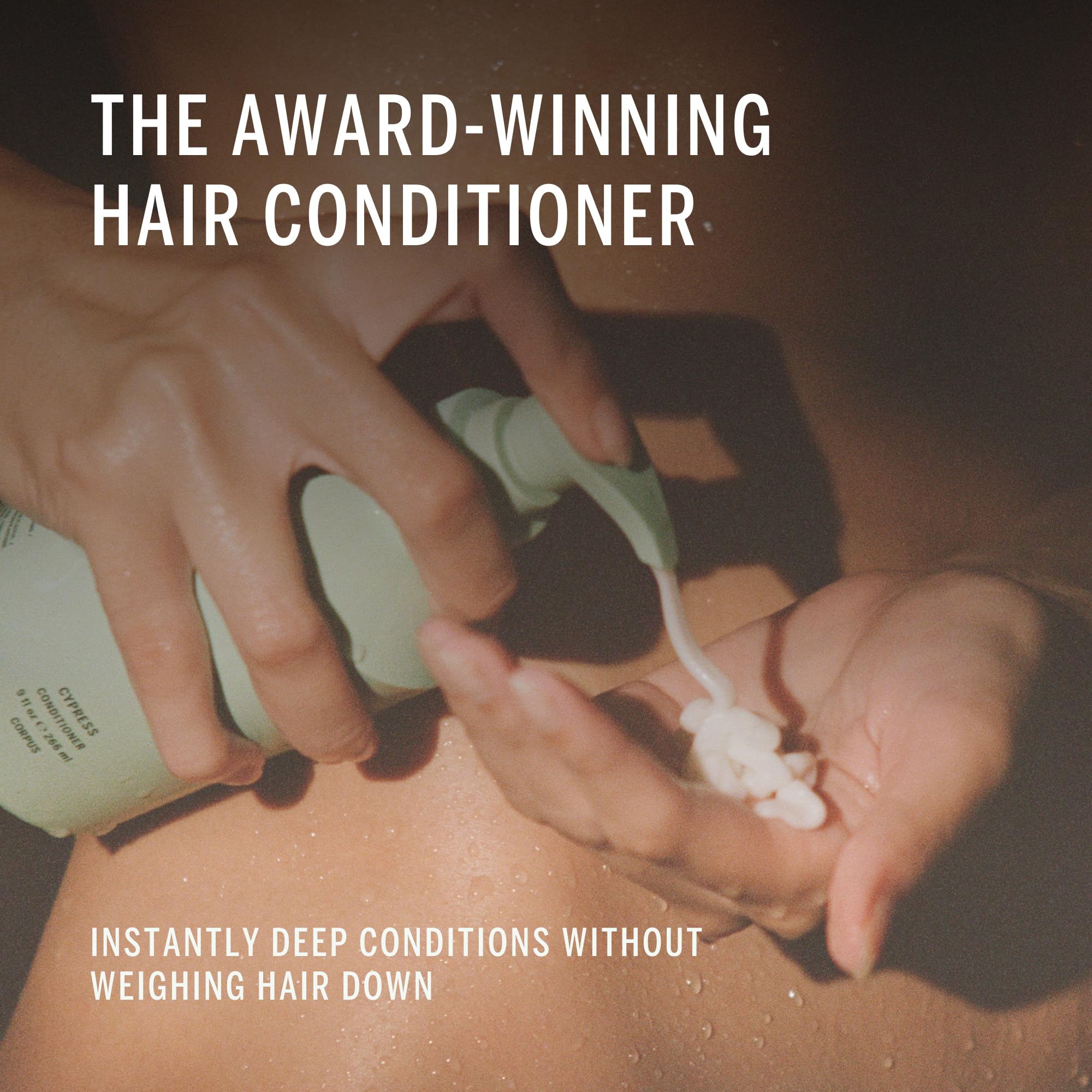 Corpus Cypress Conditioner ingredients highlight Tremella extract and nourishing oils.