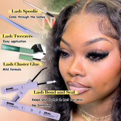 CORUSCATE 260D fluff lash clusters 16–25 mm for bold length.