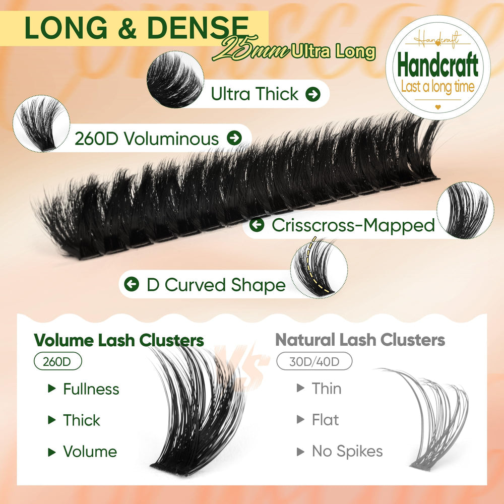 CORUSCATE 260D lash clusters 12–20 mm for versatile volume and styling.