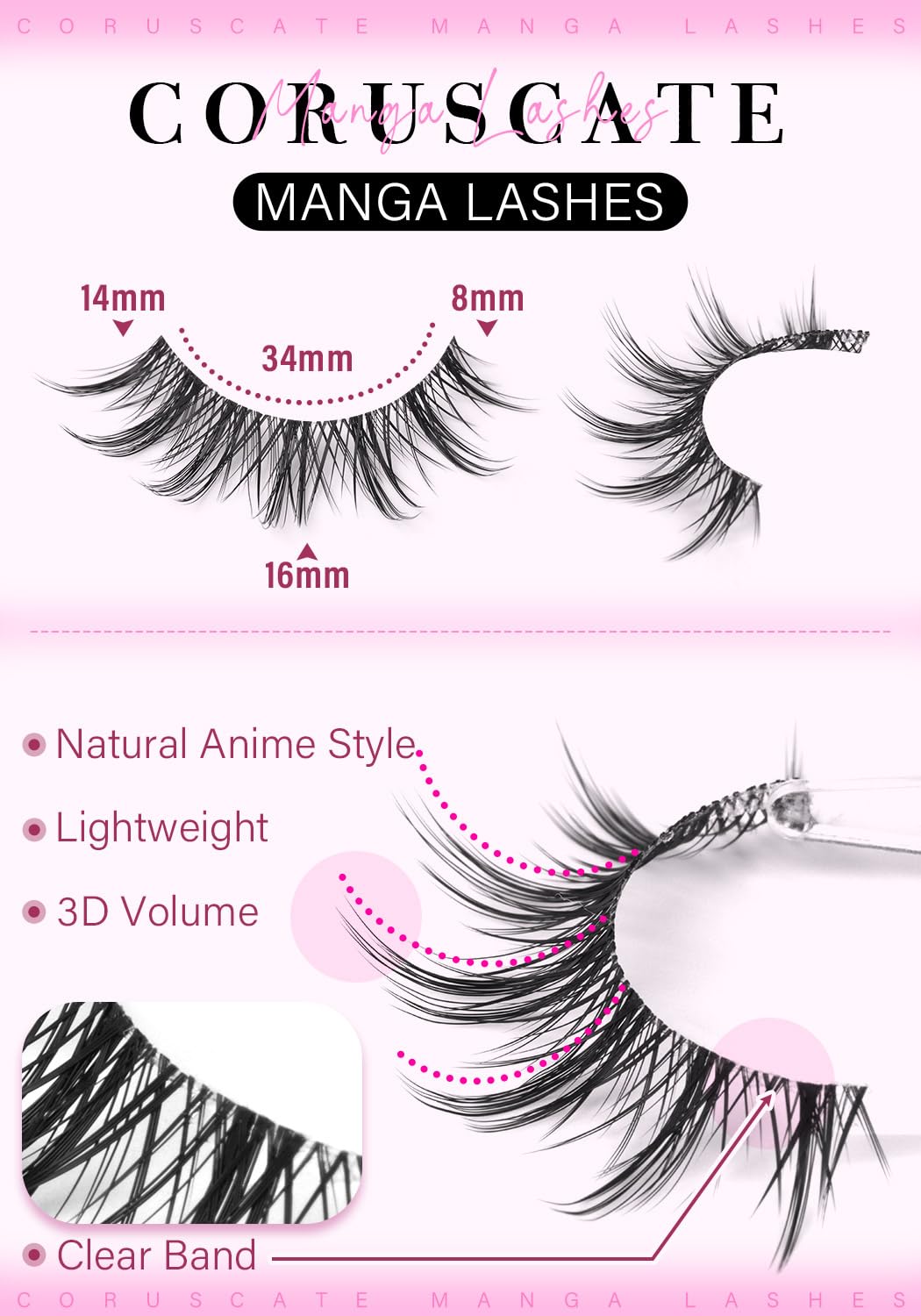 CORUSCATE asian style daily lashes blend invisibly with natural lashes