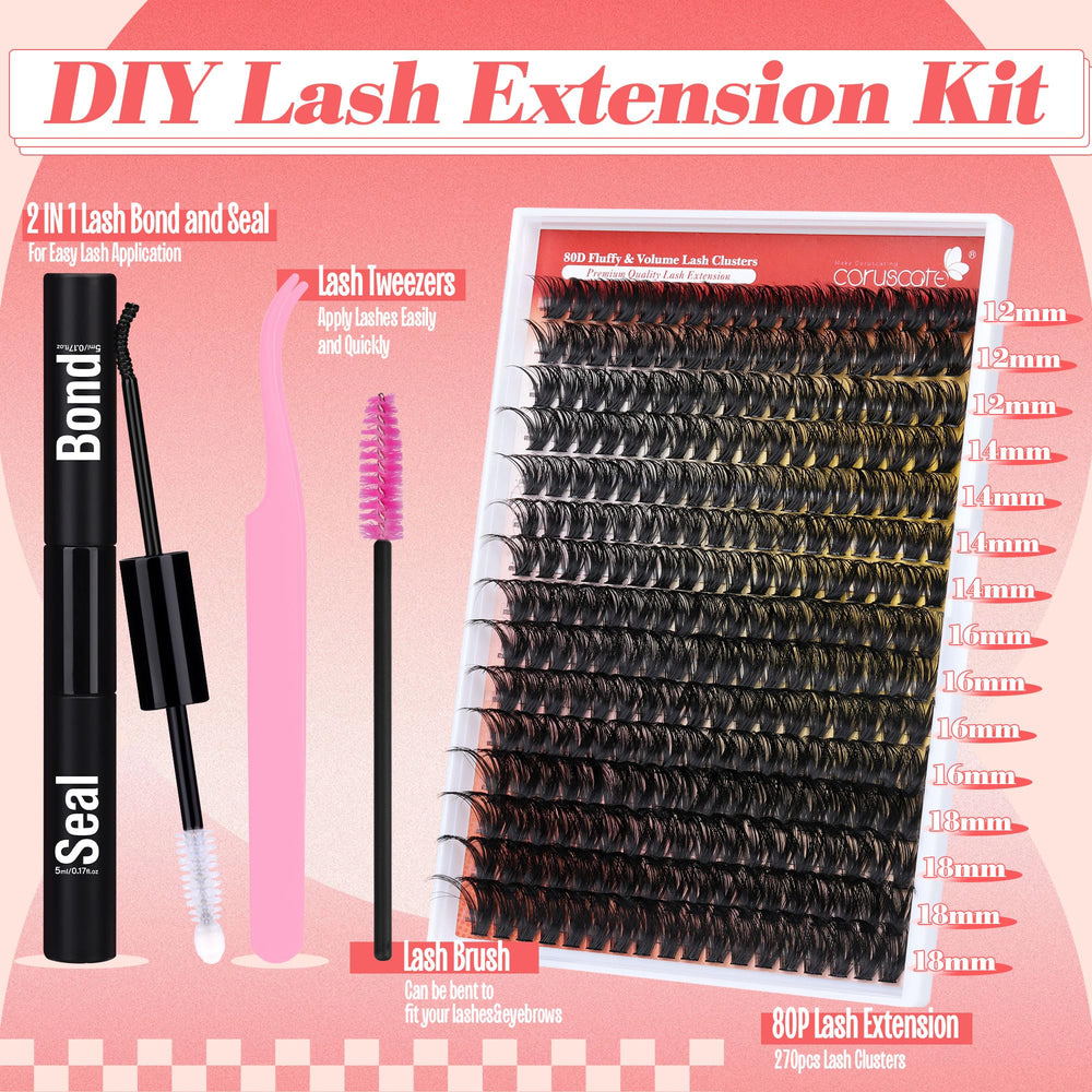 CORUSCATE lash bond and seal for secure adhesion and long-lasting hold.