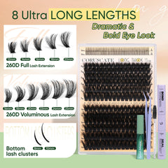 CORUSCATE bottom lashes in 8–10 mm for subtle daily enhancement.
