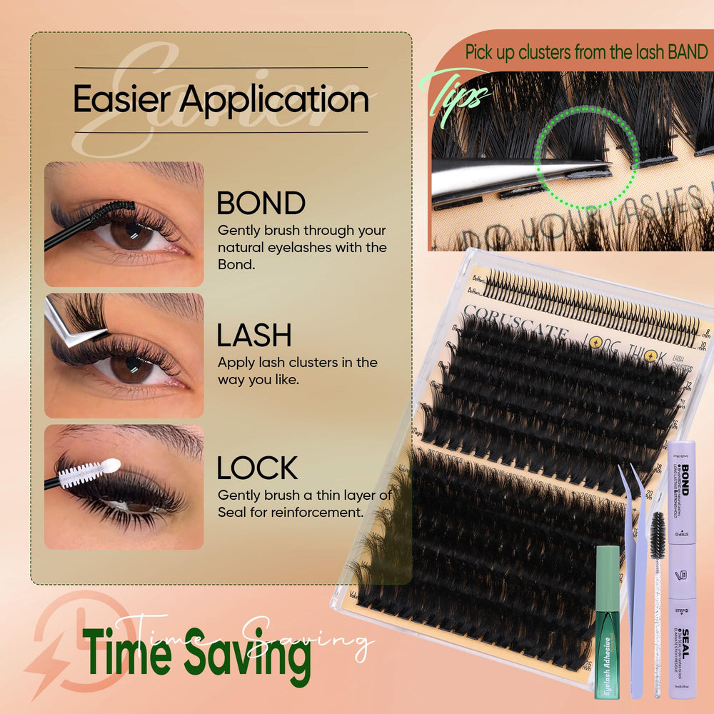 CORUSCATE care and cleaning tips to extend lash cluster life.