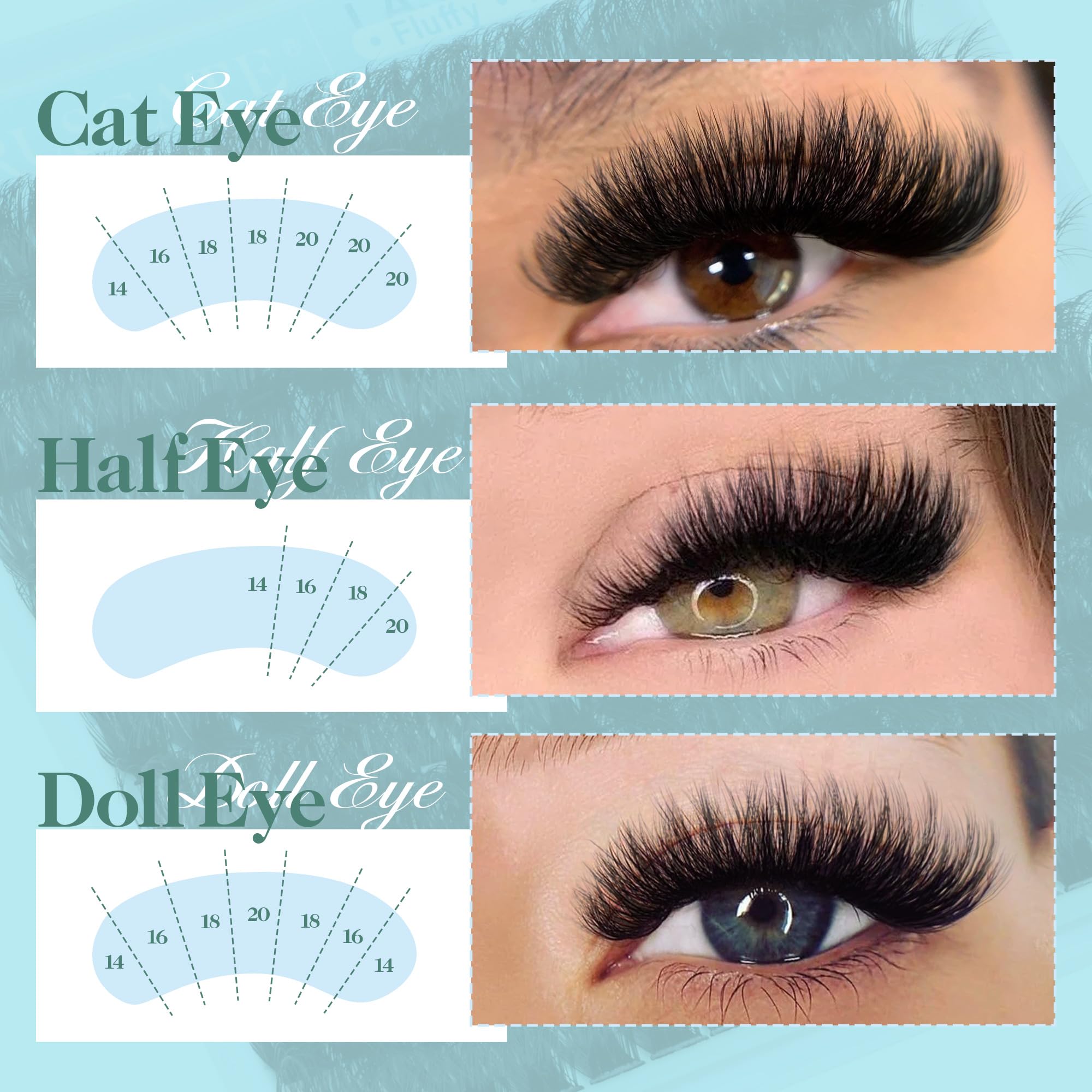 CORUSCATE dramatic lash clusters on eye close-up for bold look