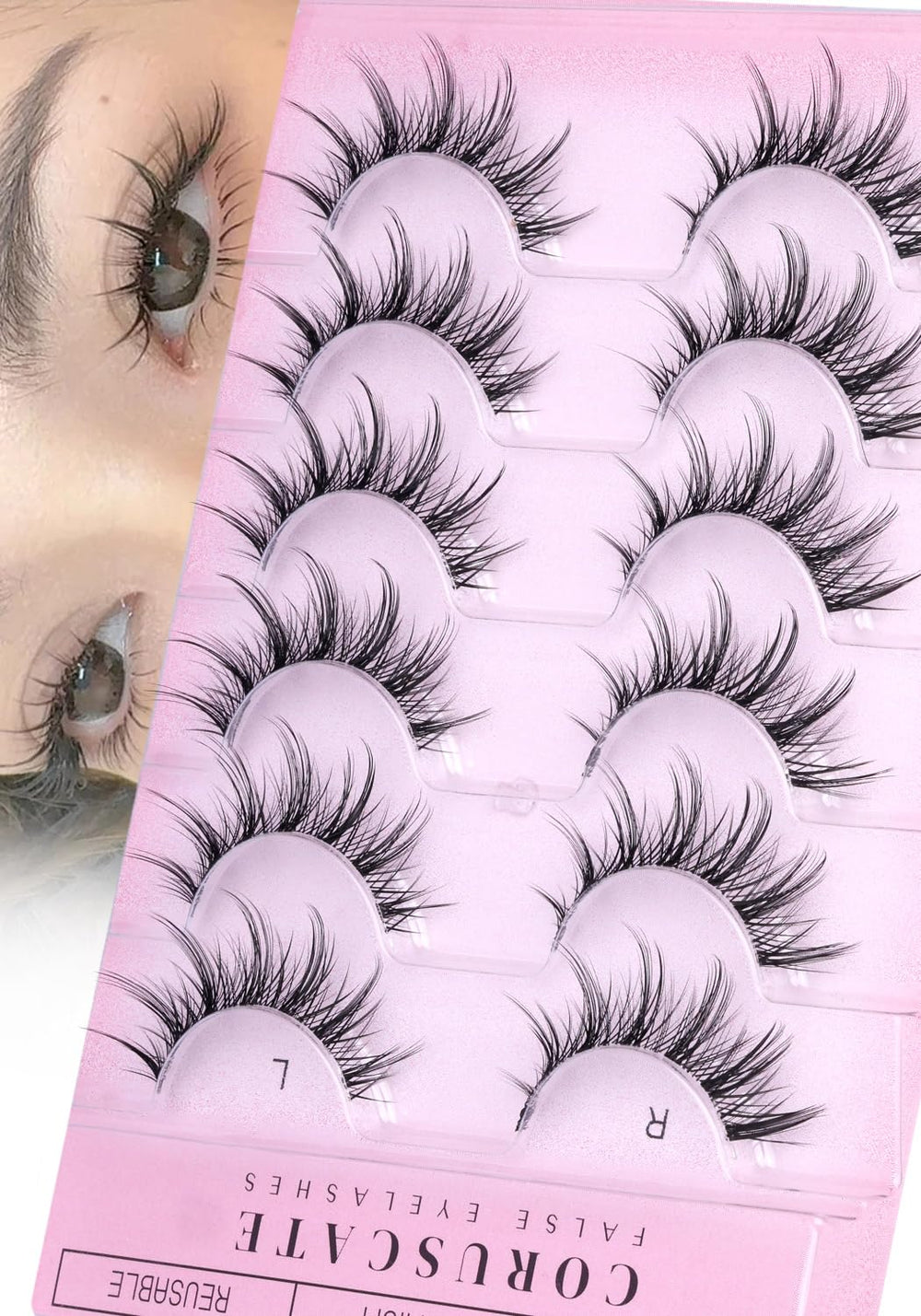 CORUSCATE easy-apply lashes enhance everyday eye makeup