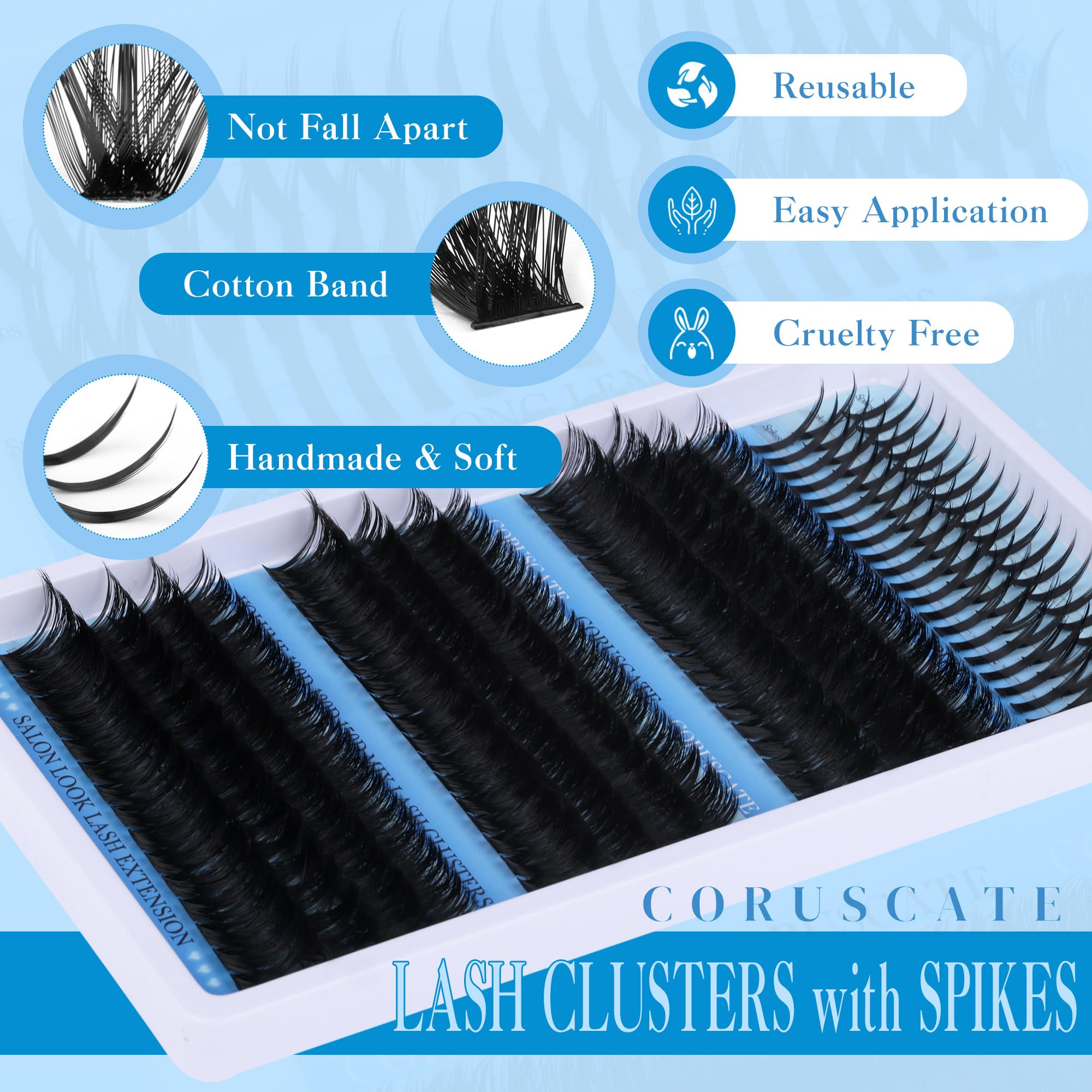 CORUSCATE fairy spikes 3mm long add dramatic flair to lashes.