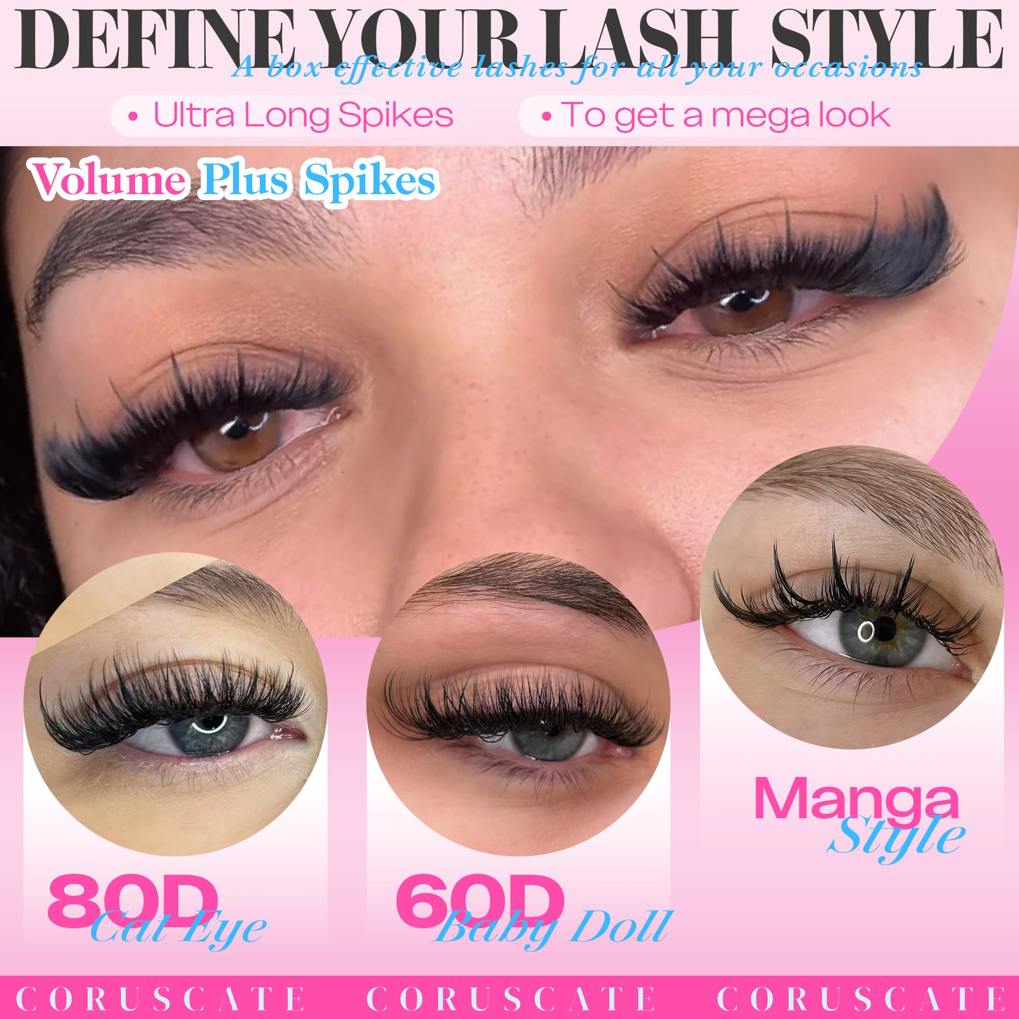 CORUSCATE lash bond and seal close-up enabling secure setting.