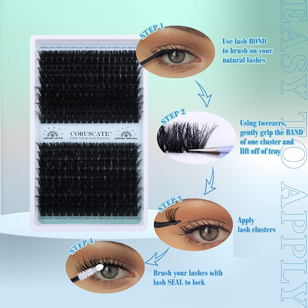 CORUSCATE lash clusters daily-wear-pack for a long-term lash supply.