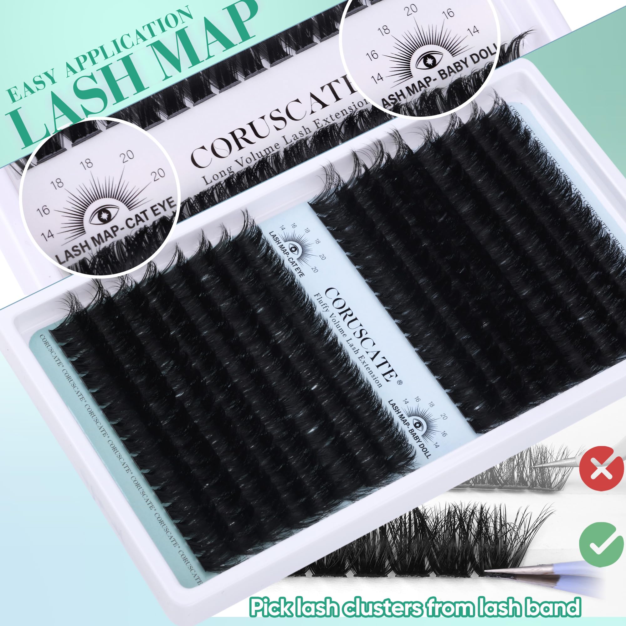 CORUSCATE lash clusters diy-application-kit to enable simple at-home styling.