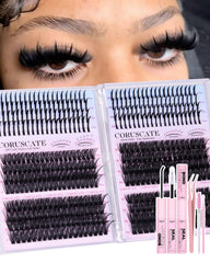 CORUSCATE Lash Clusters Kit 60D wispy inner corner for a natural look