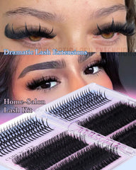 CORUSCATE Lash Clusters Kit 80D wispy center for balanced volume