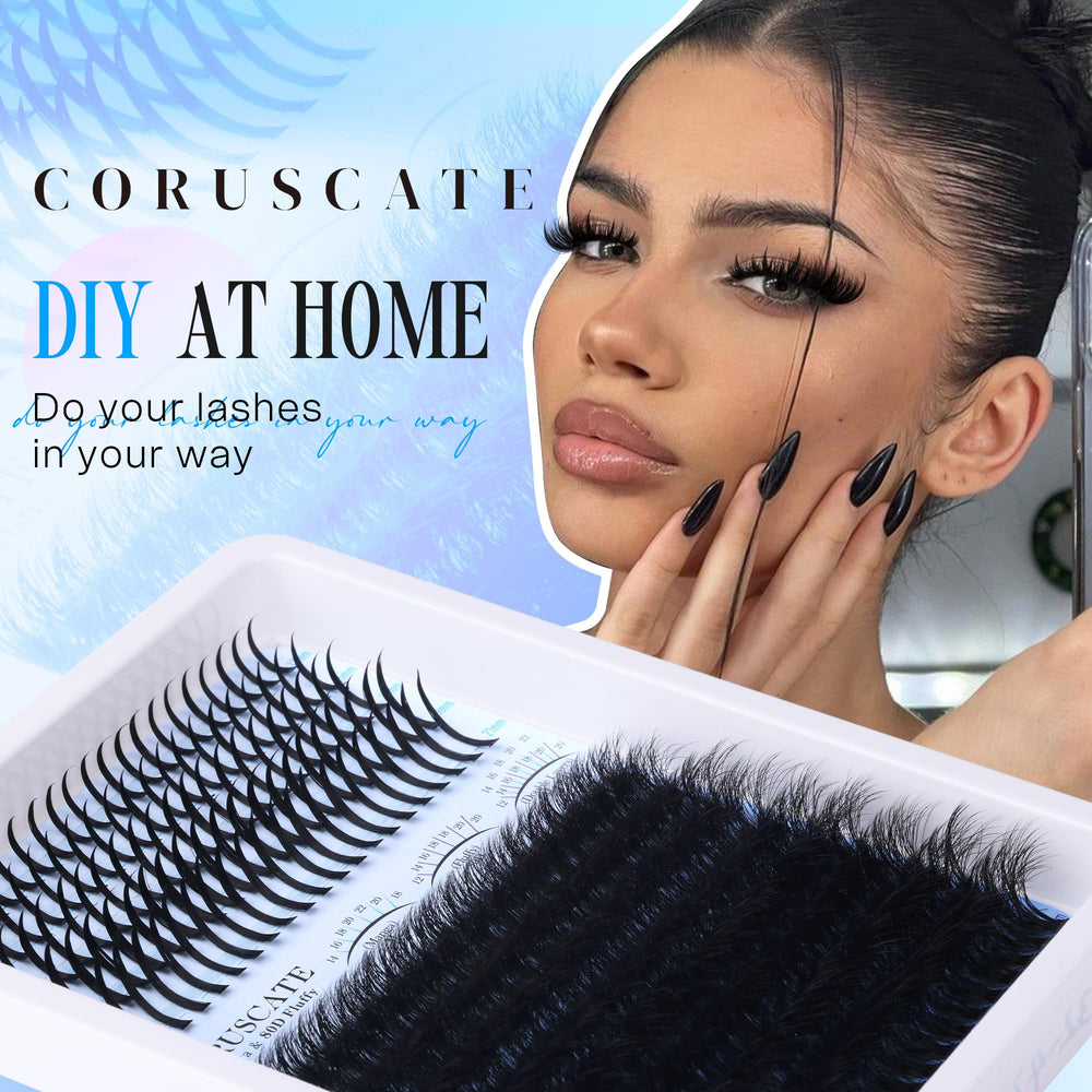 CORUSCATE premium German-fiber lashes are lightweight and durable.